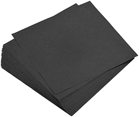 MECCANIXITY 50 Sheets Origami Paper Double Sided Black 6x6 Inch Square Sheet for Art Craft Project, Beginners, Gifts Decor