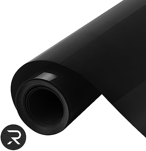HTVRONT Puff Vinyl Heat Transfer, 10" x 6ft Black Puff Vinyl