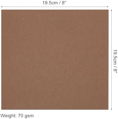 MECCANIXITY 50 Sheets Origami Paper Double Sided 8x8 Inch(20x20cm) Square Sheet for Art Craft Project, Beginners, Gifts Decor, Brown