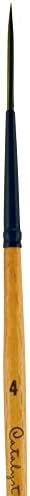Princeton Catalyst Polytip, Brushes for Acrylic and Oil, Series 6450 Short Handle, Liner, Size 4