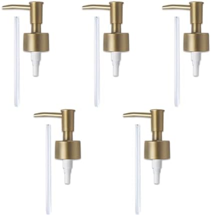 BIGEBO Gold Dispenser Pump for Pump Bottle Resin Mold-5 PCS