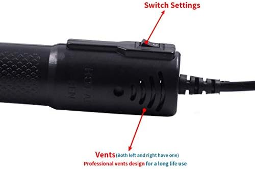 mofa Embossing Heat Pen,Mini Heat Gun,Hot Air Pen Tools Shrink Pen with Stand For DIY Embossing And Drying Paint Multi-Purpose Electric Heating Nozzle 150W 110V (Black,Black)