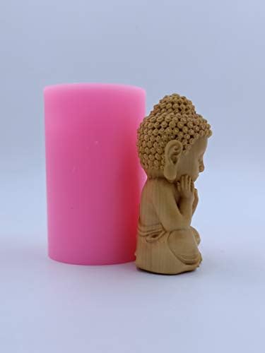 3D Buddha Mould Cute Buddha Candle Mold for Candle Maker Resin Mold Wax Mould Wax Melt Molds Epoxy Resin Mould Craft Art Silicone Soap Mold Craft Molds DIY Handmade Soap Molds