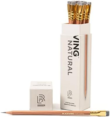 Blackwing Natural Pencils, Extra-Firm Graphite, Clear Cedar, 12 Count