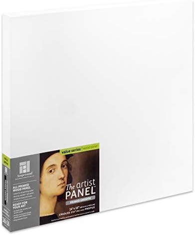 Ampersand Primed Smooth | 16x16 | 1.5" Cradled | Smooth Gesso Panel