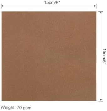 MECCANIXITY 50 Sheets Origami Paper Double Sided Light Brown 6x6 Inch Square Sheet for Art Craft Project, Beginners, Gifts Decor