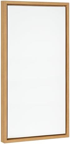 Kate and Laurel Sylvie Blank Framed Canvas Wall Art; 14x26.5 Natural; Modern Empty Canvas for Paint-Your-Own Art; Ready to Paint Premium Canvas Already Framed