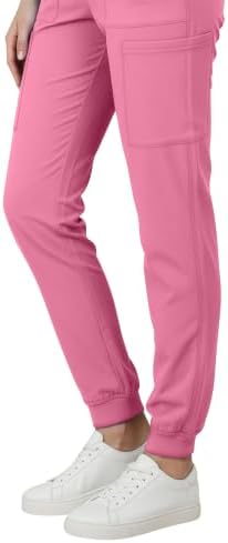 Med Couture Luma Jogger Scrub Pants for Women with Rib Knit Waistband
