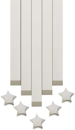 FoDau770 Solid Color Star Paper Strips - 360 Sheet, Ivory White