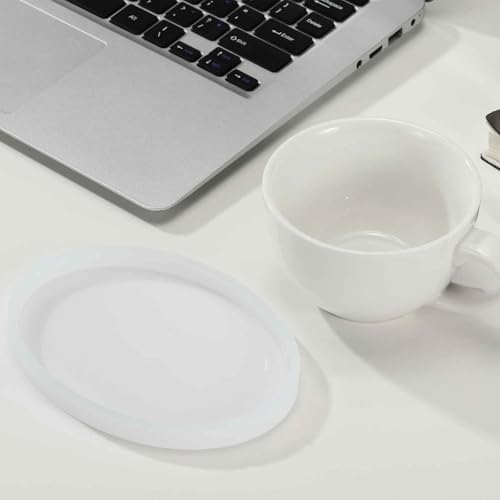 MECCANIXITY 2 Pcs Coaster Silicone Casting Mould, 8.8x5.7cm/3.52x2.28in Oval Shape Epoxy Casting Resin Mould Tools for Resin Coaster Home Decor DIY Craft Handmade Colorful Amber Handicraft