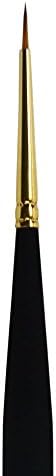 Princeton Mini-Detailer Round Brush, Synthetic, Short Handle, Size 3/0 inch, 1 Count