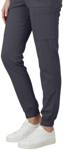 Med Couture Luma Jogger Scrub Pants for Women with Rib Knit Waistband