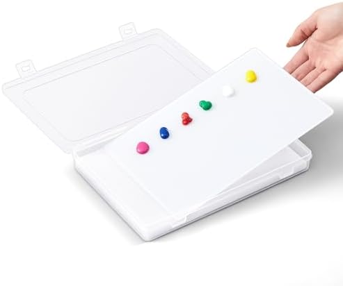 Nuanchu 1 Set Glass Oil Paint Palette, Airtight, 10.24 x 6.8 Inches, White | Handy Tempered Glass for Oil Painting, Moisture-proof lid Keep Paint Fresh, Portable Travel Outdoor, Leak-proof Airtight Seal