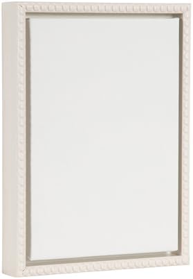 Kate and Laurel Sylvie Blank Framed Canvas Wall Art; 10x13 White Beaded; Vintage Modern Empty Canvas for Paint-Your-Own Art; Ready to Paint Premium Canvas Already Framed