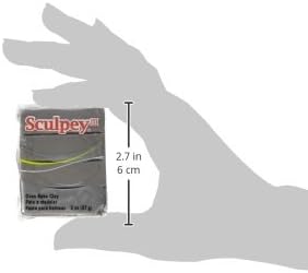 Polyform Sculpey III Polymer Clay 2 Oz: Elephant Grey | Polymer Clay, Perfect for Jewelry, Home Decor, and General Crafting
