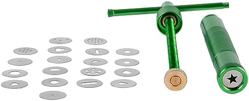 Stainless Steel Clay Extruder Sugar Paste Extruder Cake Fondant Decorating Tool Set Ceramics & Pottery Clay Extruders Mixers & Presses (Green)