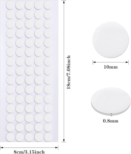 JANYUN 280 Pcs Sticky Dots Stickers,10mm Round Putty Clear Sticky Tack