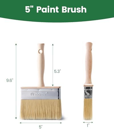 Voomey 5in Limewash Paint & Deck Stain Brush Applicator for Wood Fence