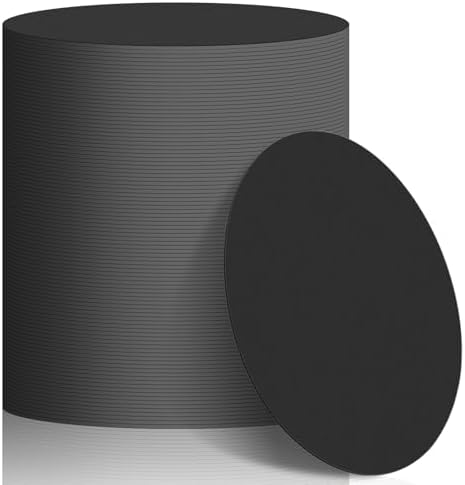TaoBary 100 Pcs Round Cardboard Coasters Bulk, 4 Inch 1mm Thick,Black