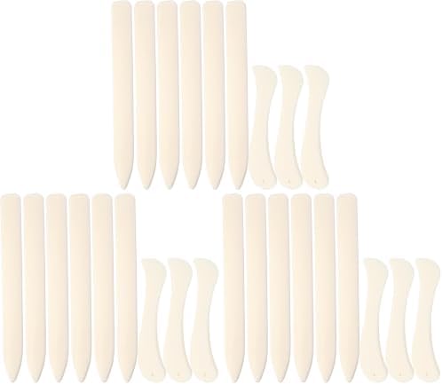9 Pcs Bone Folder Tool Scoring Tool Folding Bone Plastic Paper Folding Tool Book Binding Kit Leather Burnishing Card Making for Folding Scoring Creasing Origami Scrapbooking (Pack of 3)