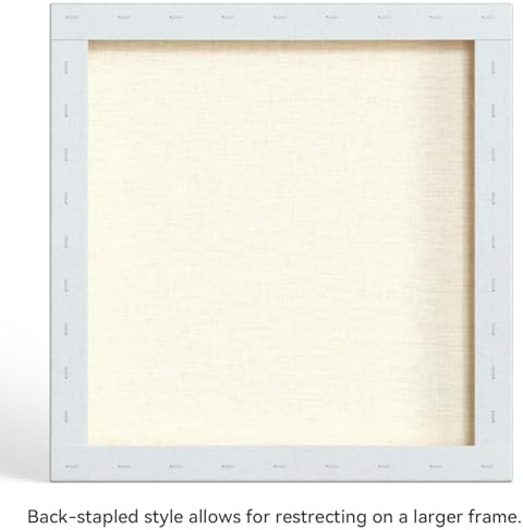PHOENIX 20x20 Inch 2 Pack Artist Canvas - Large Square Stretched Canvases for Painting - 3/4 Inch Profile, 100% Cotton 11 Oz. Gesso Primed White Blank Professional Canvas Oil & Acrylic Paints