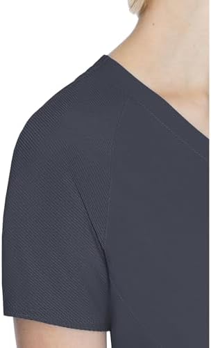 Med Couture Touch Scrub Top for Women Raglan Sleeve 6 Pockets Modern Fit