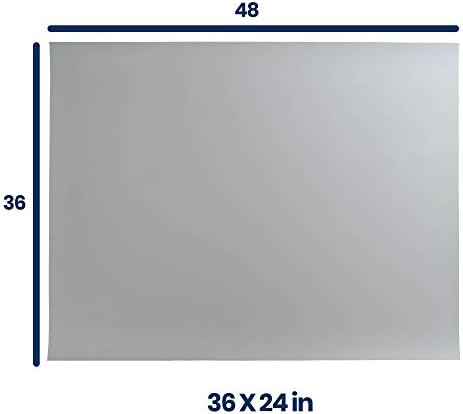 Pacific Arc Vinyl Board Cover. Self Healing and Stain Resistant Gray/White Sheet, 36 inches by 48 inches