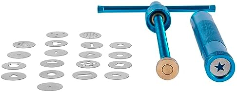 Stainless Steel Clay Extruder Sugar Paste Extruder Cake Fondant Decorating Tool Set Ceramics & Pottery Clay Extruders Mixers & Presses (Blue)