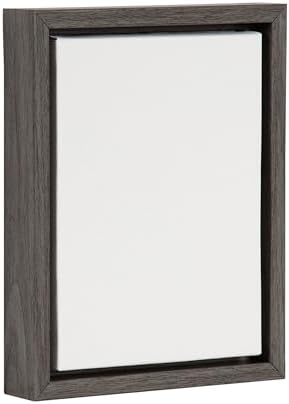 Kate and Laurel Sylvie Blank Framed Canvas Wall Art, 8x10 Gray, Modern Empty Canvas for Paint-Your-Own Art, Ready to Paint Premium Canvas Already Framed