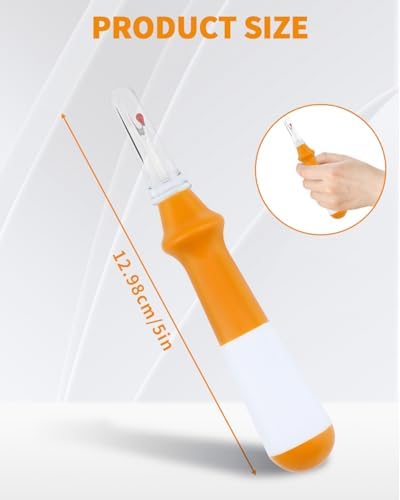 Needle and Thread Seam Ripper, Rippers for Sewing and Thread (Orange)
