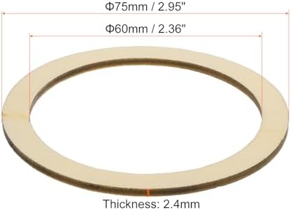 uxcell 20Pcs 75mm(3-inch) Natural Wood Rings, Unfinished Wooden Pieces Circle Ornaments Wreath Frame Ring for Home Decor, DIY Crafting