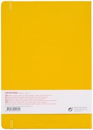 Talens Art Creation Sketchbook, Golden Yellow, 80 Sheets, 8.3 x 11.7 in