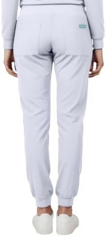 Med Couture Luma Jogger Scrub Pants for Women with Rib Knit Waistband