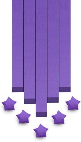 FoDau770 Solid Color Star Paper Strips - 360 Sheet, Dark Purple