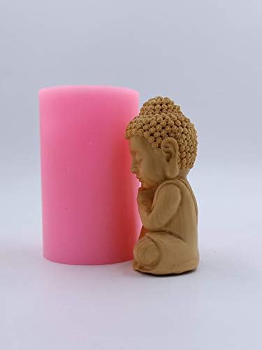 Bronze Buddha 3D Candle Mold for Candle Maker Soap Molds Polymer Clay Cold Porcelain Silicone Molds Resin Craft Mould