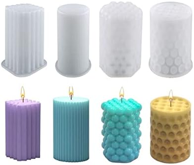 Navani Cylinder Candle Molds,Candle Molds Cylinder Light Resin Mold for Making Candles, Soaps, Flower Specimen, Insect Specimen, DIY Clay Molds
