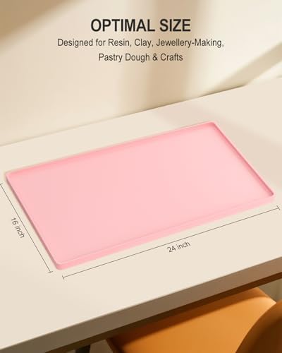 Silicone Art Mat for Crafts, 16" x 24" Waterproof Non-Slip Painting Mat