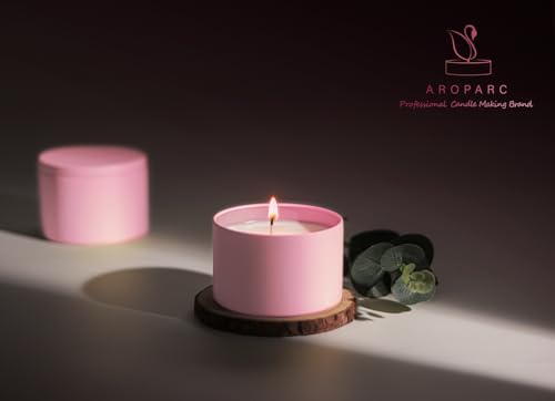Aroparc Complete Candle Making Kit for Adults, Complete Candle DIY for Beginner - Soy Wax, Scent, Pouring Pot, Wicks and Stickers, Tins, and More