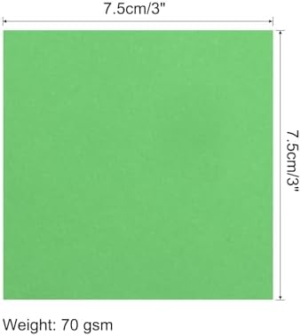 MECCANIXITY 50 Sheet Origami Paper Double Sided Green 3x3 Inch Square Sheet for Art Craft Project, Beginners, Gifts Decor