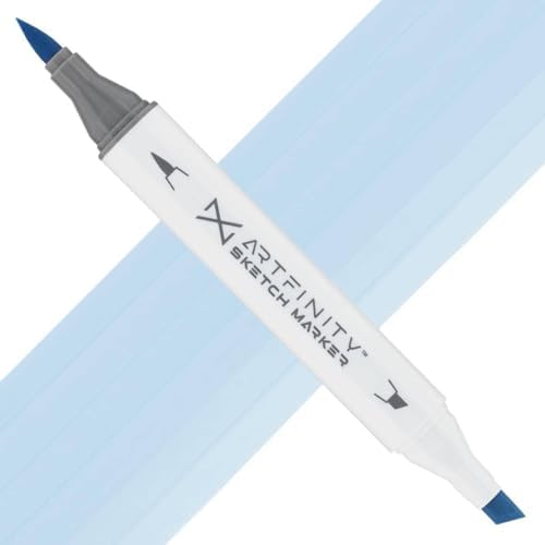 Artfinity Sketch Markers - Sky Blue Light B7-1, Vibrant, Professional, Dye-Based Alcohol Markers for Artists, Drawing, Travel, & More