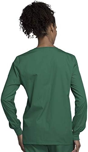 Cherokee WW Originals Scrubs Jacket for Women Snap Front 3 Pockets