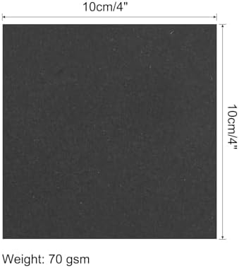 MECCANIXITY 50 Sheet Origami Paper Double Sided Black 4x4 Inch Square Sheet for Art Craft Project, Beginners, Gifts Decor