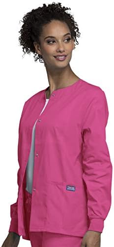 Cherokee WW Originals Scrubs Jacket for Women Snap Front 3 Pockets