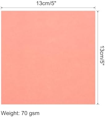 MECCANIXITY 50 Sheet Origami Paper Double Sided Phosphor 5x5 Inch Square Sheet for Art Craft Project, Beginners, Gifts Decor