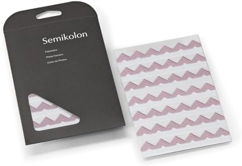Semikolon 371944 Self-Adhesive Photo Corners Pack of 252 – Storage Pack, Adhesive Pads for Photo Book and Photo Album – Rose