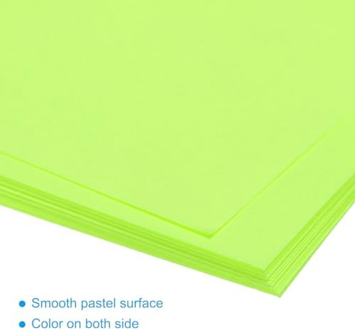 MECCANIXITY 50 Sheet Origami Paper Double Sided Fluorescent Green 4x4 Inch Square Sheet for Art Craft Project, Beginners, Gifts Decor