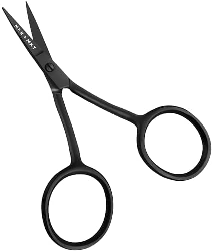 Applique Embroidery Scissors Set - Duckbill & Needlepoint, 4.5", Black