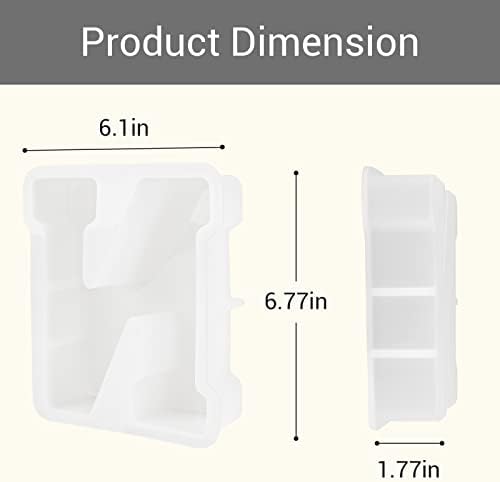 Gartful 7 Inch Large Letter Molds for Resin, 3D N Capital Alphabet Epoxy Resin Mold, A to Z Thick Resin Letter Molds for Making Letters, Word Sign Art, DIY Crafts, Making Cake, Party Home Decor