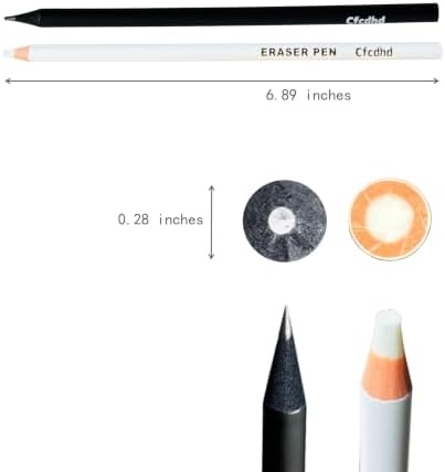 12‑Pack Set 9#2 HB Pre‑Sharpened Wood Pencils + 3 Eraser Pens