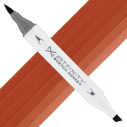 Artfinity Sketch Markers - Sienna Brown YR4-5, Vibrant, Professional, Dye-Based Alcohol Markers for Artists, Drawing, Travel, & More